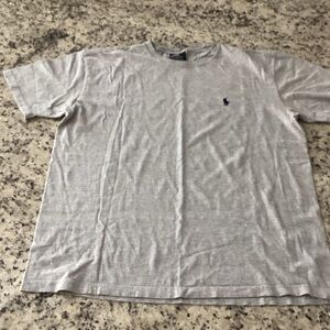 Polo by Ralph Lauren Light Gray Crew Neck T-Shirt with Navy Pony